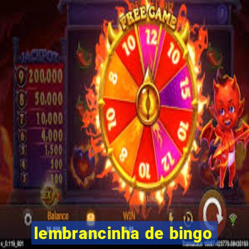 lembrancinha de bingo